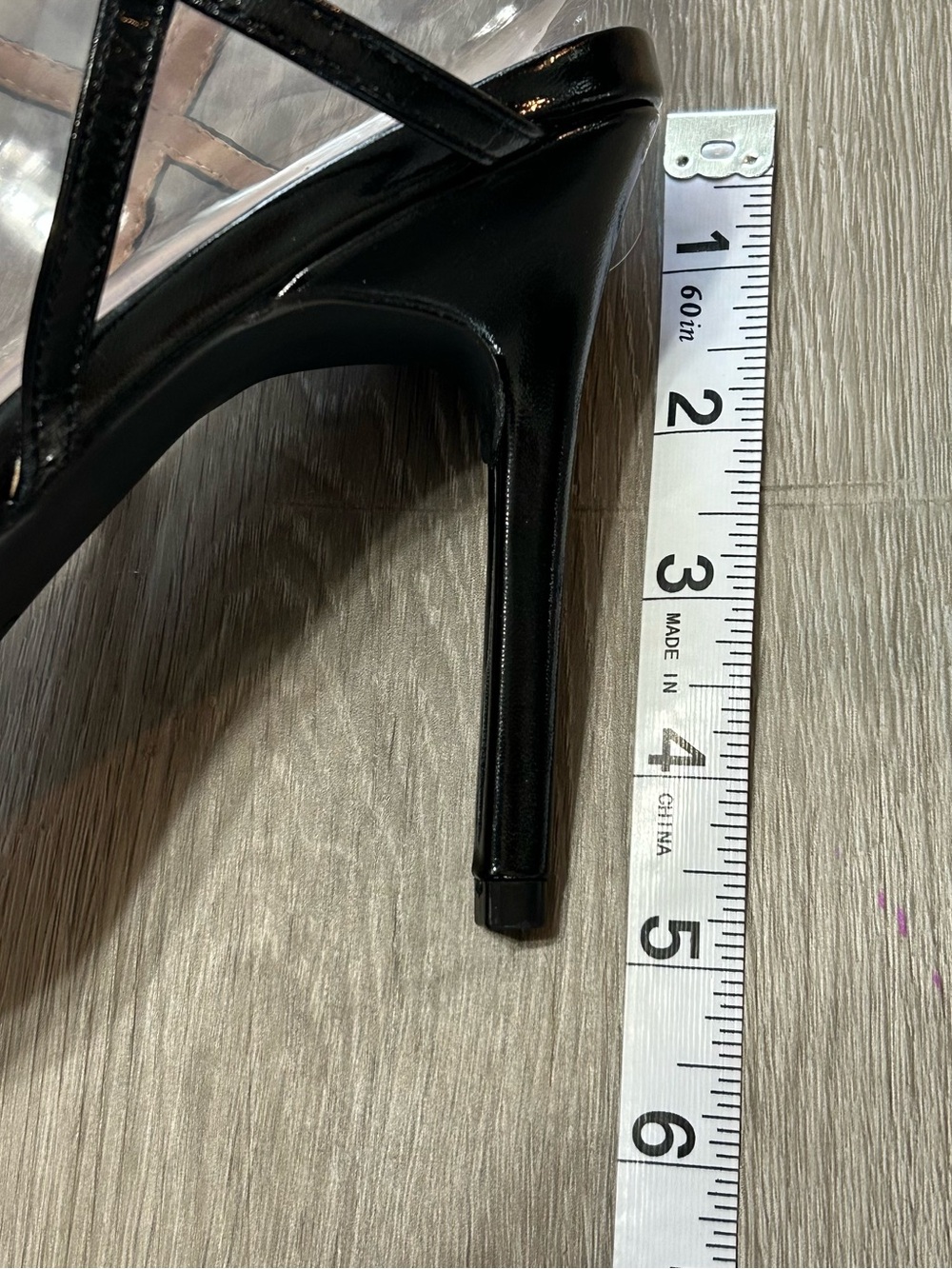 Black Rhinestone Ankle Strap Heeled Sandals Size 9 NWOT - Picture 6 of 9